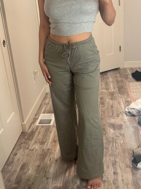 Rewash Olive Green Wide Leg Pants XS
